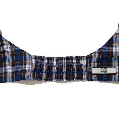 NON TOKYO CHECK PUFF ARM HOLDER ノントーキョー チェック パフ アーム ホルダー NON-26S-0410【レディース チェック柄 ポリエステル素材 コットン素材 26SS】