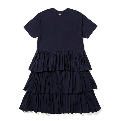 NON TOKYO TIRED LONG TEE ONE-PIECE ノントーキョー タイヤード ロング TEE ワンピース NON-26S-0414【レディース フリル ティアード 半袖 26SS】