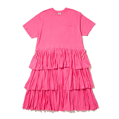 NON TOKYO TIRED LONG TEE ONE-PIECE ノントーキョー タイヤード ロング TEE ワンピース NON-26S-0414【レディース フリル ティアード 半袖 26SS】