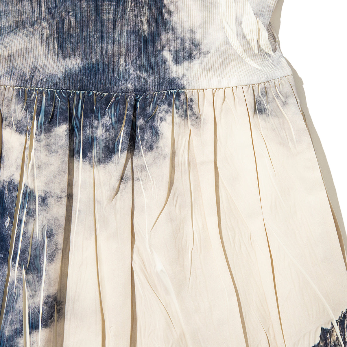NON TOKYO DIRECT PRINT RIB ONE-PIECE ノントーキョー ダイレクトプリント リブ ワンピース NON-26S-0419【レディース フォトプリント ギャザーワンピース ポリエステル素材 26SS】