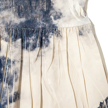 NON TOKYO DIRECT PRINT RIB ONE-PIECE ノントーキョー ダイレクトプリント リブ ワンピース NON-26S-0419【レディース フォトプリント ギャザーワンピース ポリエステル素材 26SS】