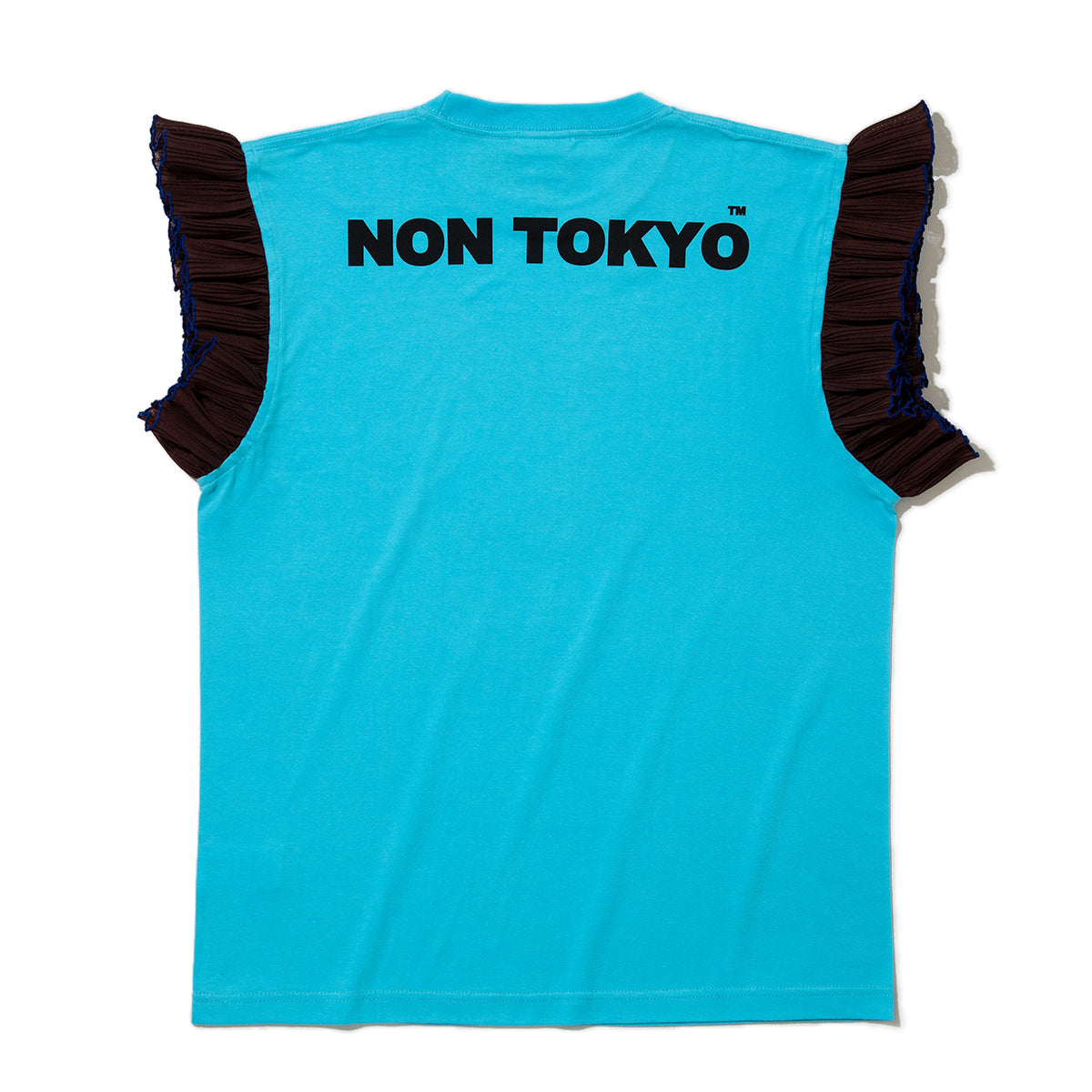 NON TOKYO FRILL SLEEVE T-SHIRT ノントーキョー フリル スリーブ ティーシャツ NON-26S-0425【レディース ノースリーブ フリル グラフィック 26SS】