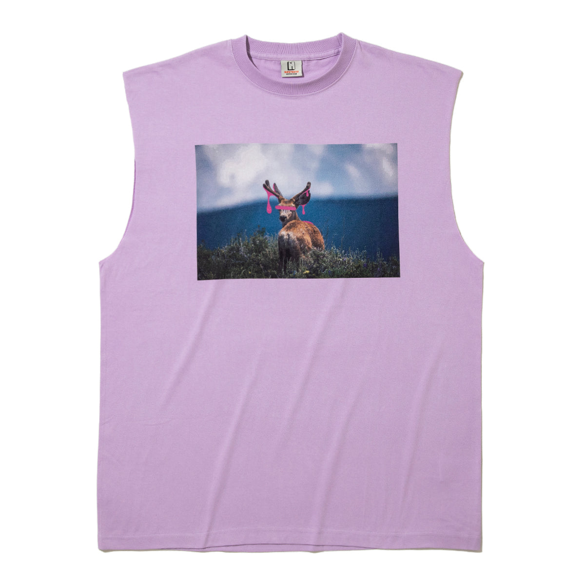 NON TOKYO DEER PRINT NO-SLEEVE T-SHIRT ノントーキョー ディアー プリント ノースリーブ Tシャツ NON-26S-0430【レディース グラフィック ノースリーブ 26SS】