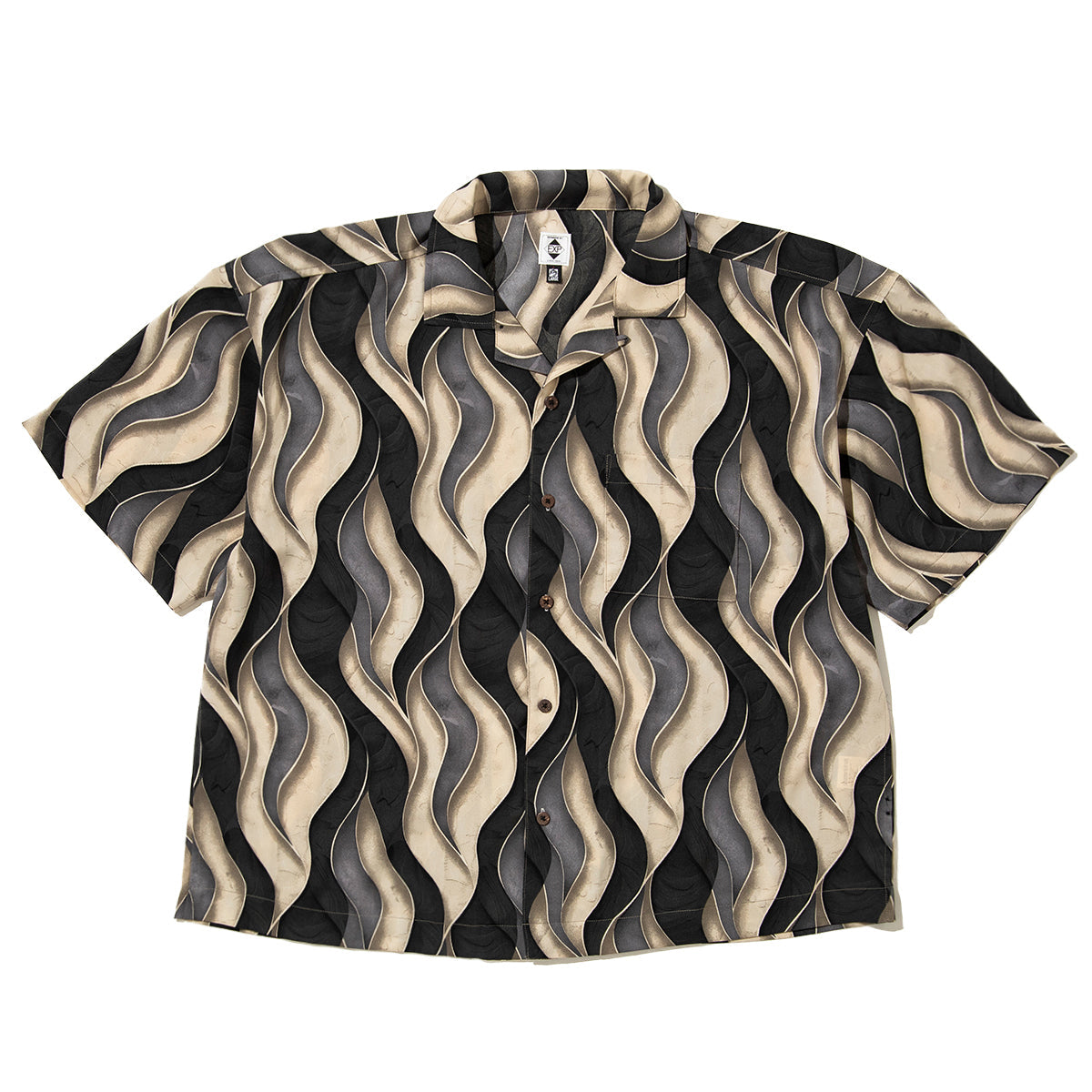 EXPANSION NEW YORK Queens Luxor Shirts エクスパンション ニューヨーク クイーンズ ルクソール シャツ 013-GRY【メンズ 開襟シャツ 半袖 ポリエステル素材 26SS】