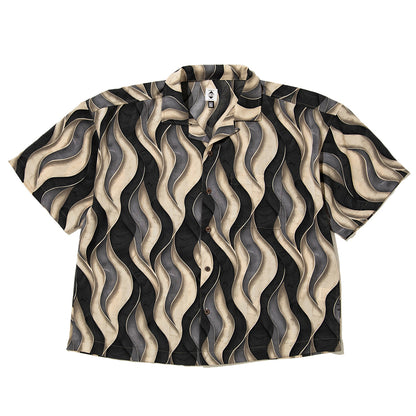 EXPANSION NEW YORK Queens Luxor Shirts エクスパンション ニューヨーク クイーンズ ルクソール シャツ 013-GRY【メンズ 開襟シャツ 半袖 ポリエステル素材 26SS】