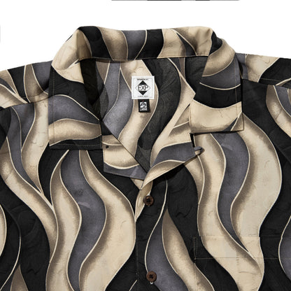 EXPANSION NEW YORK Queens Luxor Shirts エクスパンション ニューヨーク クイーンズ ルクソール シャツ 013-GRY【メンズ 開襟シャツ 半袖 ポリエステル素材 26SS】