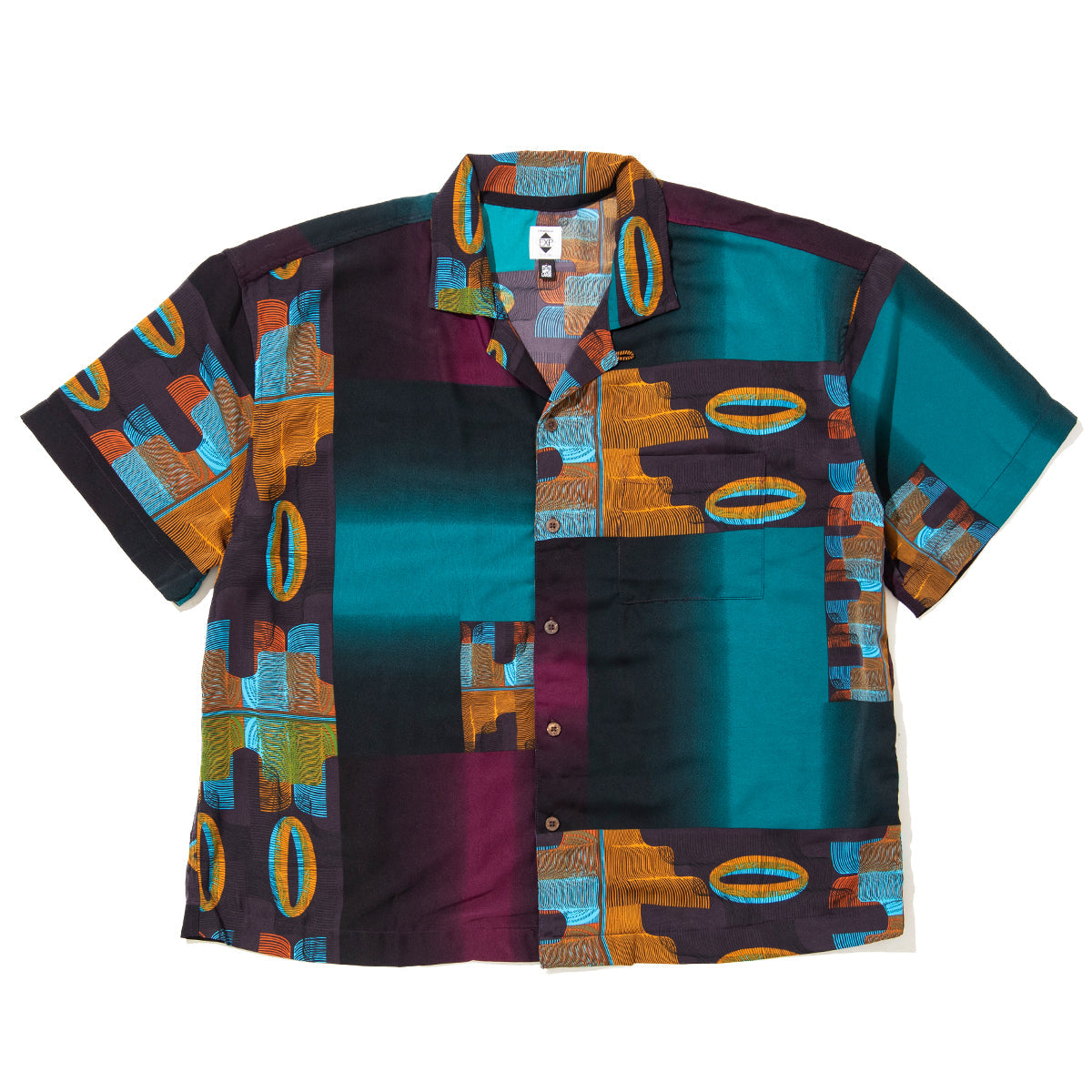 EXPANSION NEW YORK Queens Luxor Shirts エクスパンション ニューヨーク クイーンズ ルクソール シャツ 013-MULTI【メンズ 開襟シャツ 半袖 ポリエステル素材 26SS】
