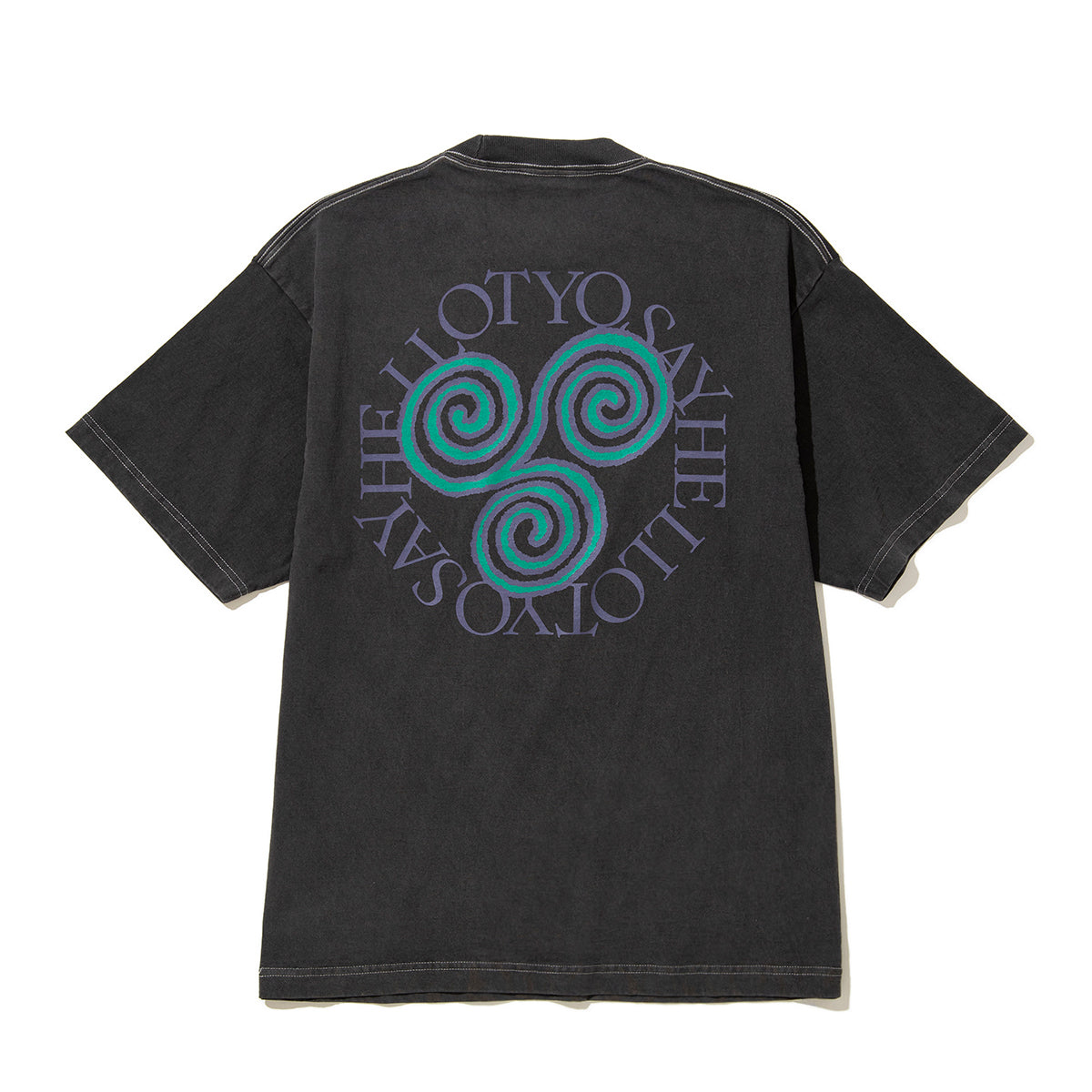 SAYHELLO Pigment Slap Logo Tee セイハロー ピグメント スラップ ロゴティー 26SS-D4-01【メンズ ピグメント加工 スクリーンプリント 半袖 26SS】
