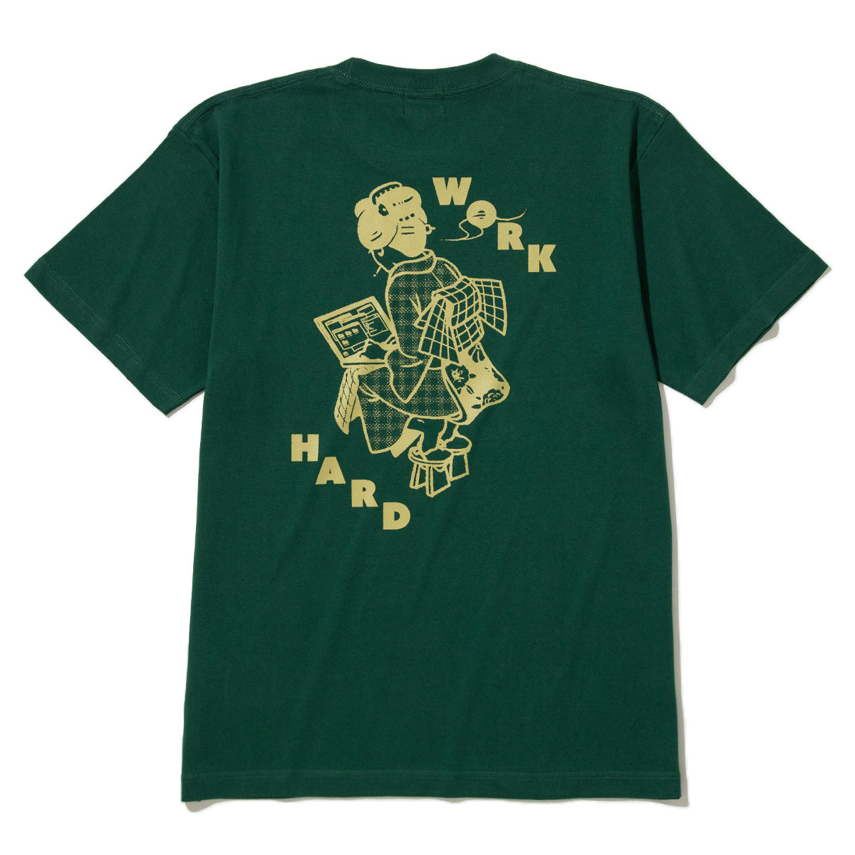 坩堝 WORKHARD/必殺仕事人 S/S T-SHIRTS (RUTSUBO×YU SUDA ) RUTSUBO ワークハード/必殺仕事人 S/S Tシャツ (RUTSUBO×YU SUDA ) R26QS-SUDA-TS2【メンズ 半袖 グラフィック コットン素材 26SS】