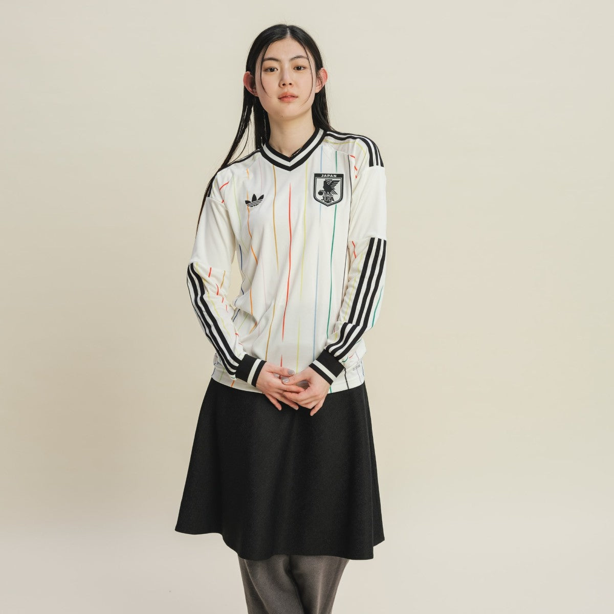 adidas Japan 2026 Away Replica Long Sleeve Jersey アディダス 日本代表 2026 アウェイ レプリカ L/Sジャージ JZ9697【メンズ サッカー ユニフォーム レプリカ 長袖 スリムフィット 26FW】