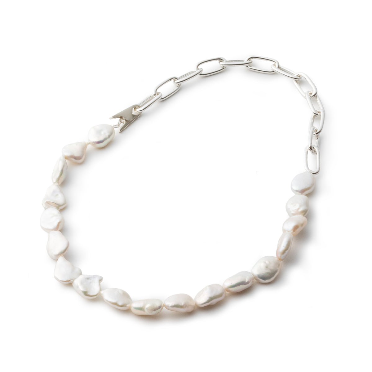 Clip Necklace/Big Pearl