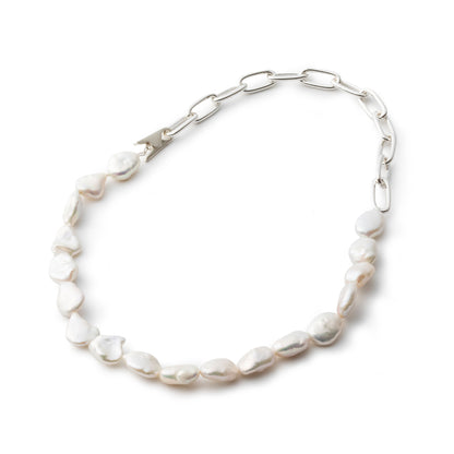 Clip Necklace/Big Pearl