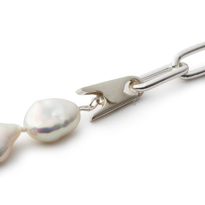Clip Necklace/Big Pearl