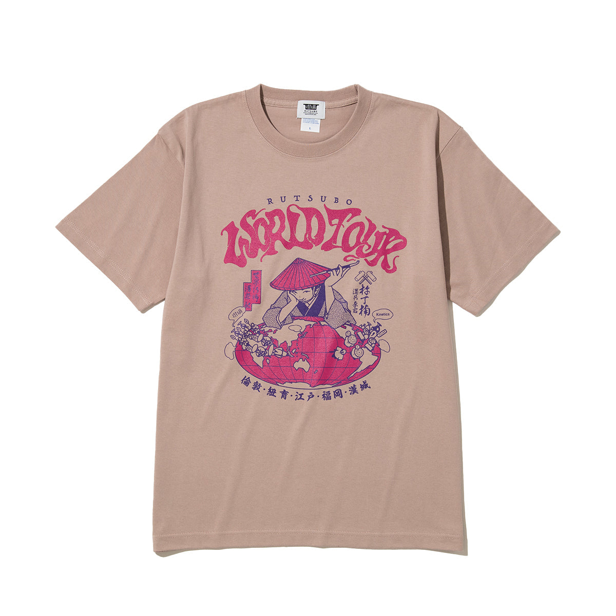 坩堝 WORLD TOUR S/S T-SHIRTS (YU SUDA ) RUTSUBO ワールドツアー ショートスリーブ Tシャツ(ユウ・スダ) R26-SMU-KT1【メンズ 音楽ツアー Tシャツ ストリートファッション 26SS】