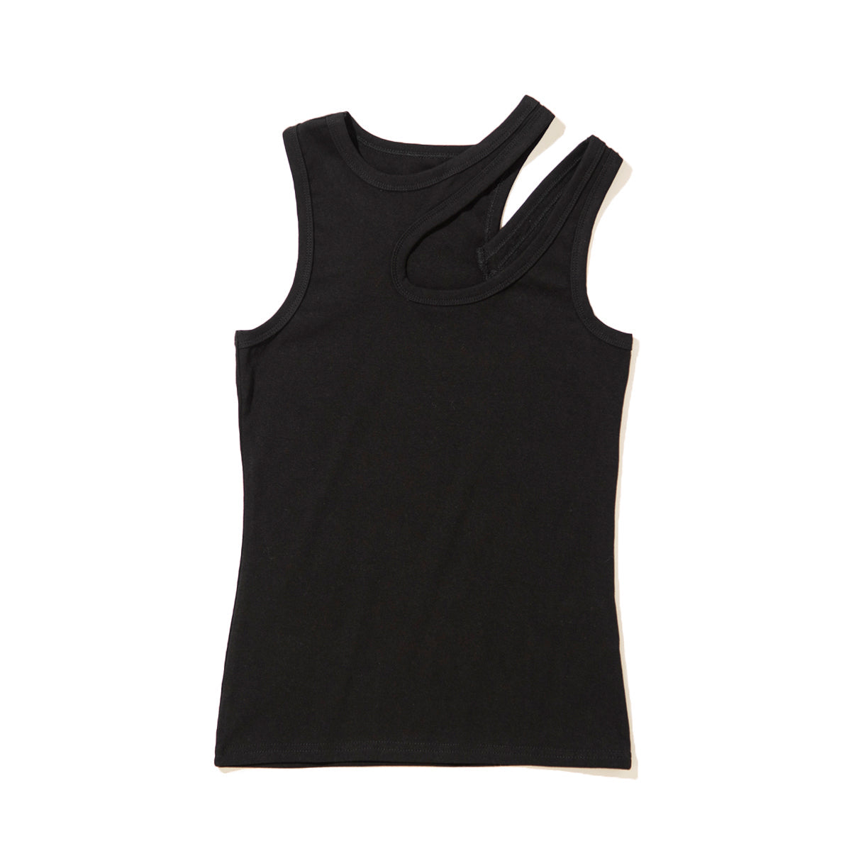 ANNA SUI NYC Cut-Off Tank Top アナスイ エヌワイシー カットオフタンクトップ 16115403【レディース コットン素材 アシンメトリー 26SS】