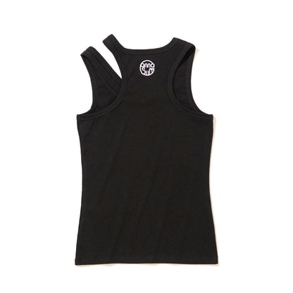 ANNA SUI NYC Cut-Off Tank Top アナスイ エヌワイシー カットオフタンクトップ 16115403【レディース コットン素材 アシンメトリー 26SS】