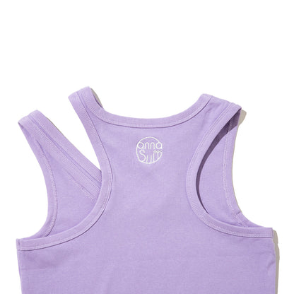 ANNA SUI NYC Cut-Off Tank Top アナスイ エヌワイシー カットオフタンクトップ 16115403【レディース コットン素材 アシンメトリー 26SS】
