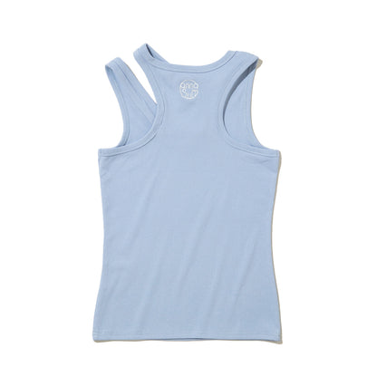 ANNA SUI NYC Cut-Off Tank Top アナスイ エヌワイシー カットオフタンクトップ 16115403【レディース コットン素材 アシンメトリー 26SS】