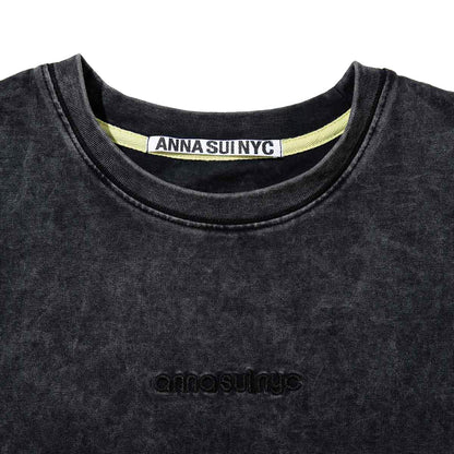 ANNA SUI NYC Glitter Logo T-shirt アナスイ エヌワイシー ラメ ロゴTシャツ 16117402【レディース ロゴTシャツ 半袖 ラメ 26SS】