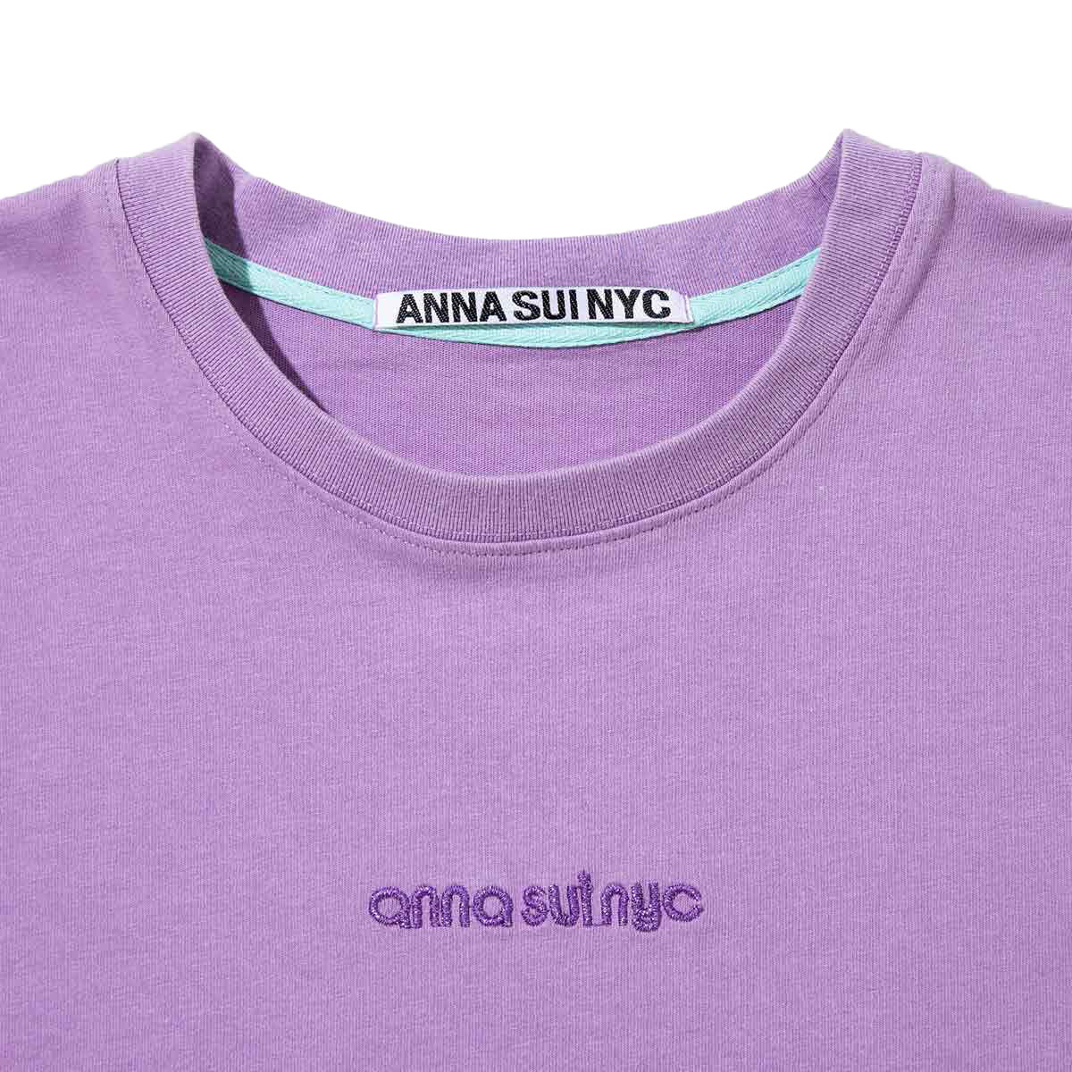 ANNA SUI NYC Glitter Logo T-shirt アナスイ エヌワイシー ラメ ロゴTシャツ 16117402【レディース ロゴTシャツ 半袖 ラメ 26SS】