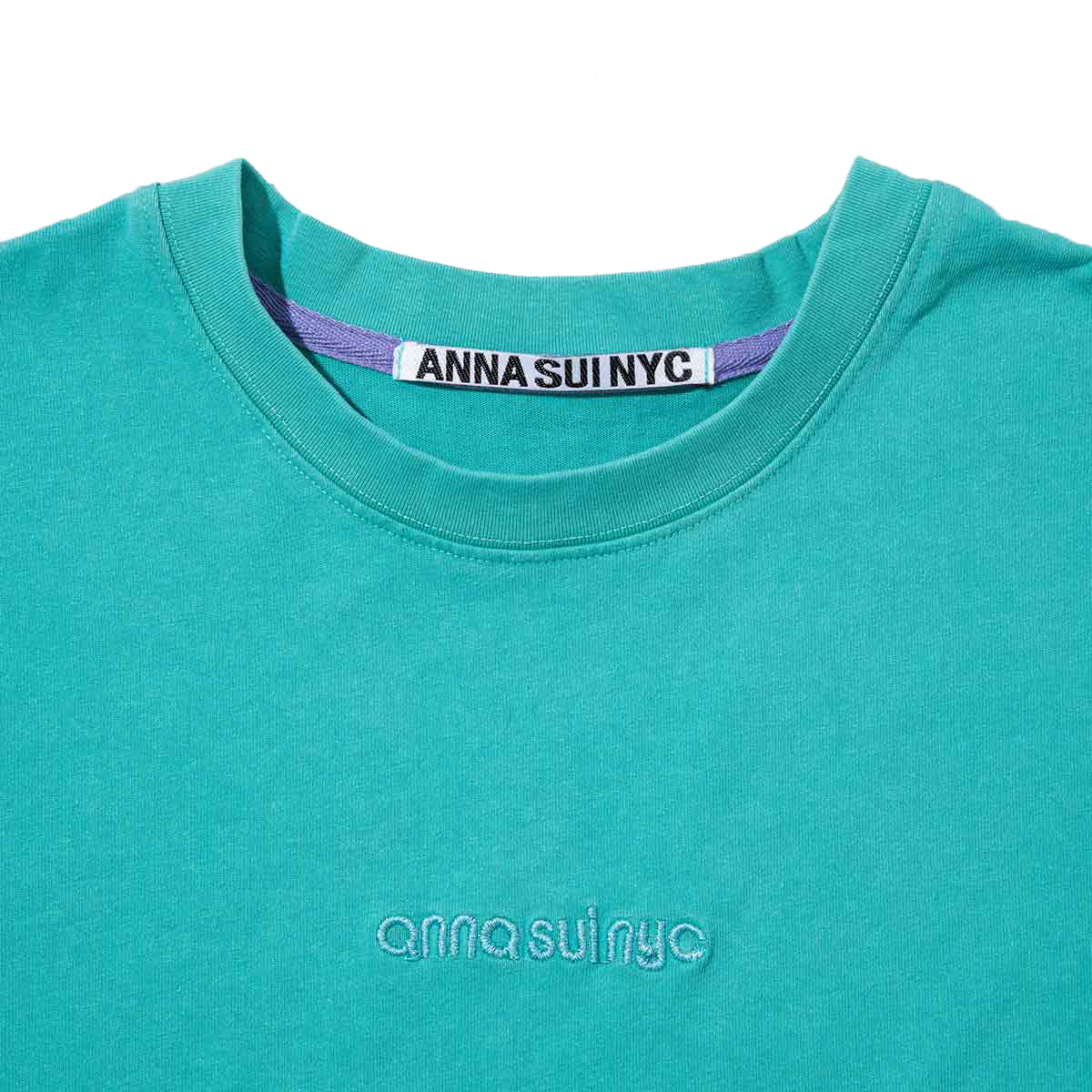 ANNA SUI NYC Glitter Logo T-shirt アナスイ エヌワイシー ラメ ロゴTシャツ 16117402【レディース ロゴTシャツ 半袖 ラメ 26SS】