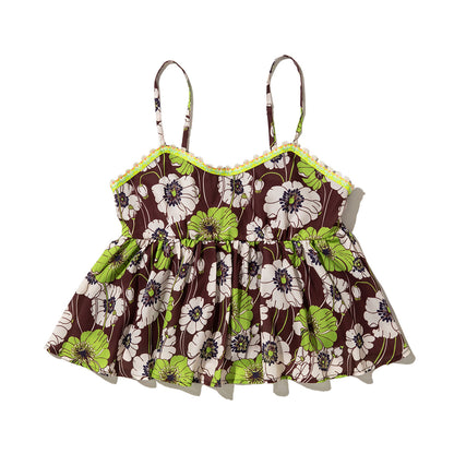 ANNA SUI NYC SUMMER RETRO FLORAL CAMISOLE アナスイ エヌワイシー サマーレトロフラワーキャミソール 16118407【レディース キャミソール レディース 夏トップス フレアトップス ギャザートップス 26SS】