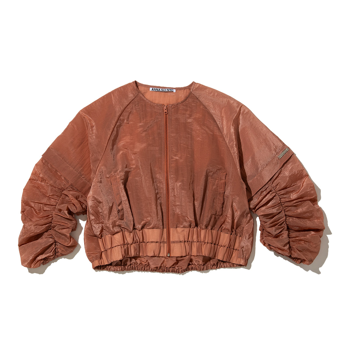 ANNA SUI NYC GATHERED 2-WAY BLOUSON アナスイ エヌワイシー ギャザー2WAYブルゾン 16121415【レディース ライトアウター レディース ブルゾン レディース シアーアウター 26SS】