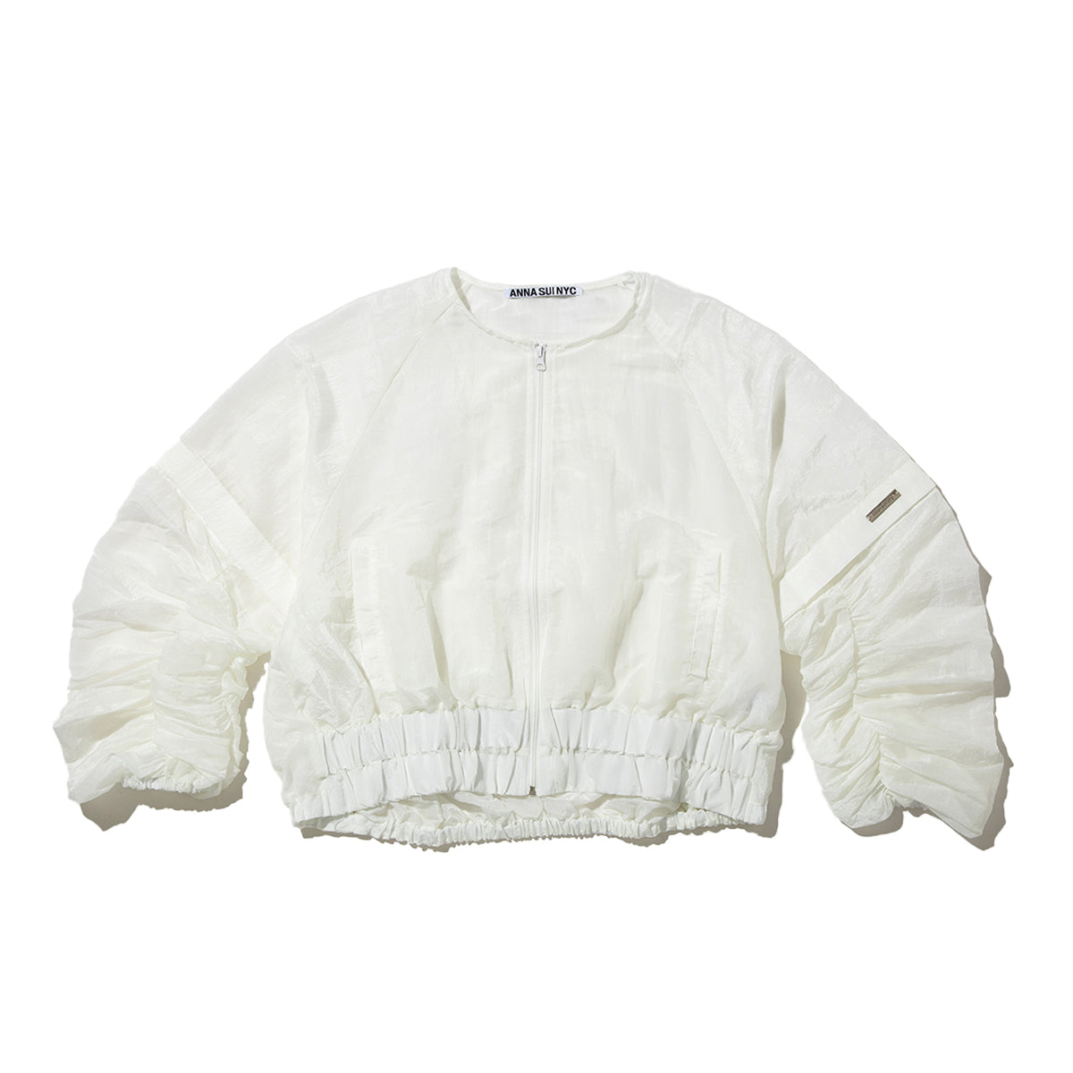 ANNA SUI NYC GATHERED 2-WAY BLOUSON アナスイ エヌワイシー ギャザー2WAYブルゾン 16121415【レディース ライトアウター レディース ブルゾン レディース シアーアウター 26SS】