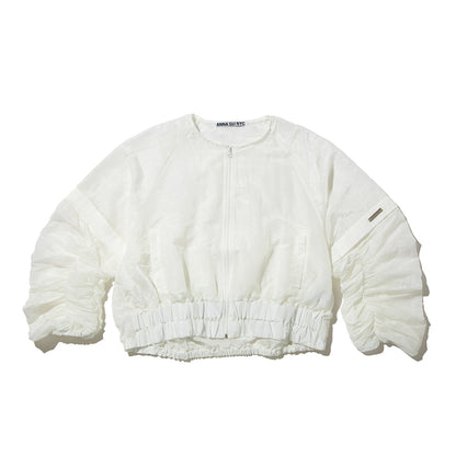 ANNA SUI NYC GATHERED 2-WAY BLOUSON アナスイ エヌワイシー ギャザー2WAYブルゾン 16121415【レディース ライトアウター レディース ブルゾン レディース シアーアウター 26SS】