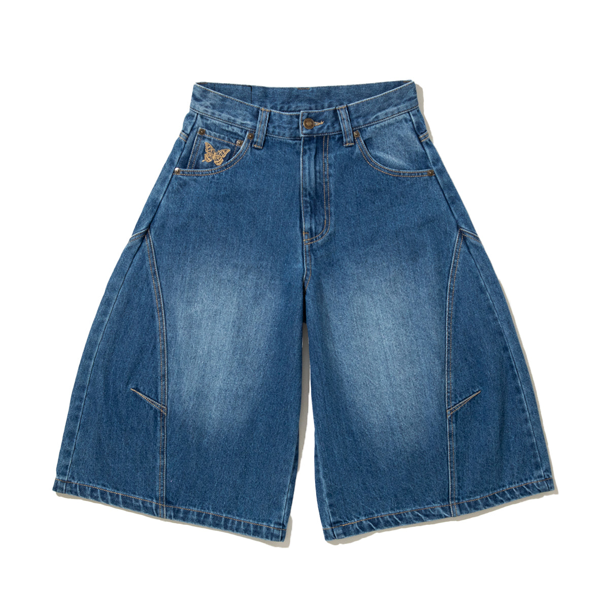 ANNA SUI NYC Denim Line Half Pants アナスイ エヌワイシー デニムラインハーフパンツ 16132409【レディース デニム ルーズシルエット 26SS】