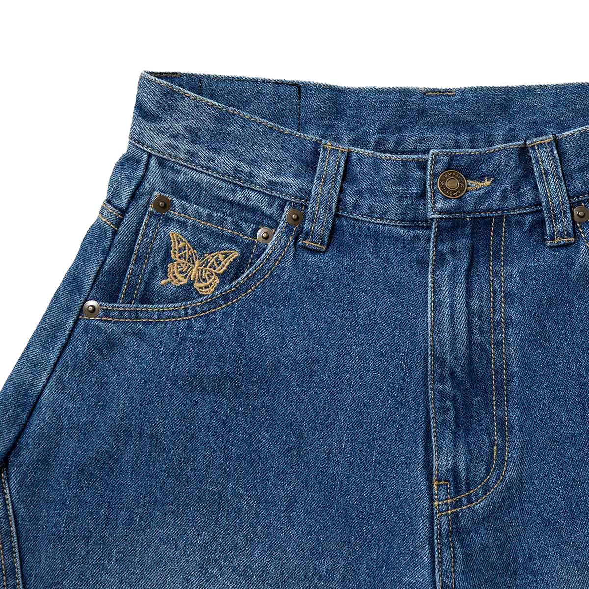 ANNA SUI NYC Denim Line Half Pants アナスイ エヌワイシー デニムラインハーフパンツ 16132409【レディース デニム ルーズシルエット 26SS】