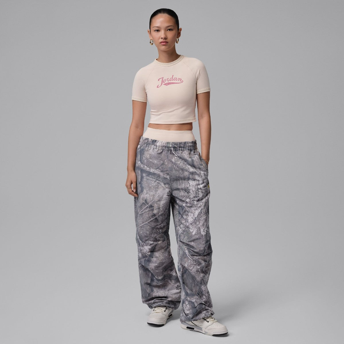 JORDAN BRAND Short Sleeve Top ジョーダンブランド ウィメンズ ショートスリーブ トップ IM7378【レディース 半袖トップス カジュアルウェア コットン素材 ルーズフィット 26FW】