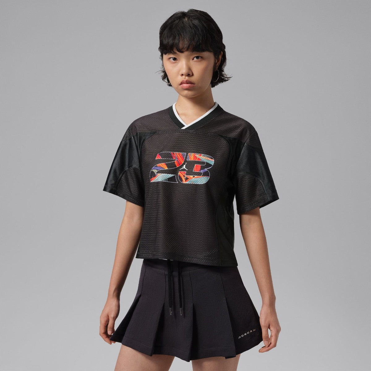 JORDAN BRAND Jordan Flight ジョーダンブランド ジョーダン フライト IV5221【レディース 半袖Tシャツ ユニホーム V字ネック メッシュ 通気性 26FW】
