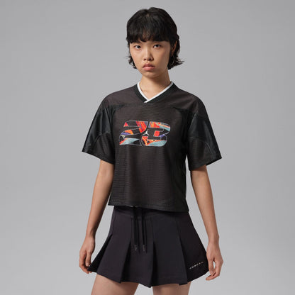 JORDAN BRAND Jordan Flight ジョーダンブランド ジョーダン フライト IV5221【レディース 半袖Tシャツ ユニホーム V字ネック メッシュ 通気性 26FW】