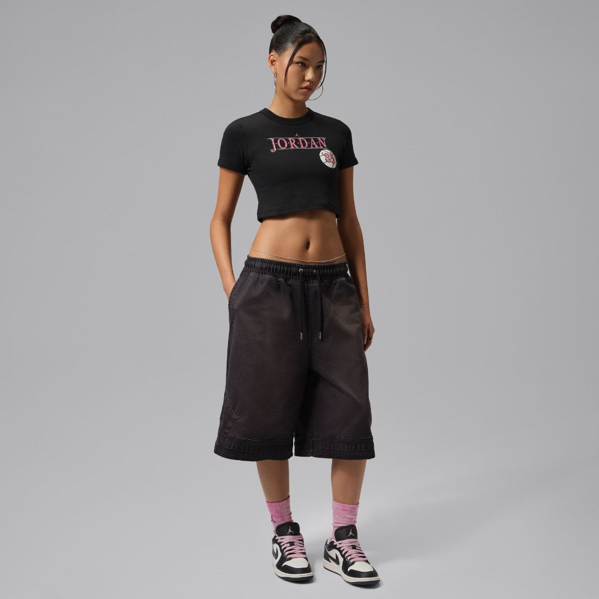JORDAN BRAND Ringer T-Shirt ジョーダンブランド ウィメンズ リンガー Tシャツ IW0875【レディース 半袖トップス カジュアルウェア コットン素材 ルーズフィット 26FW】