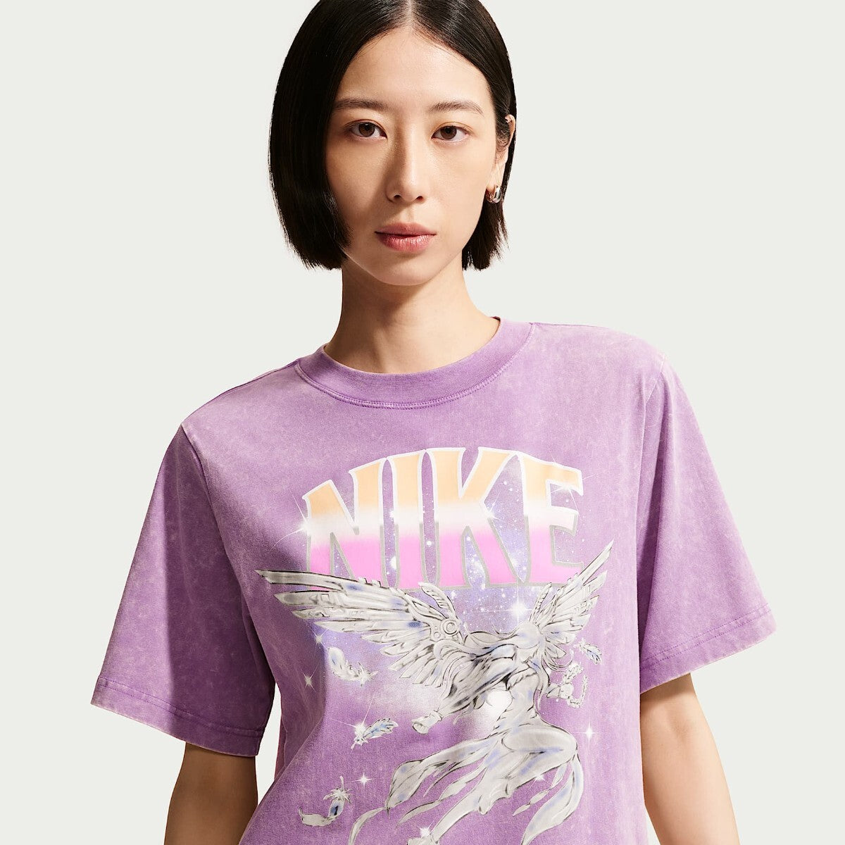 NIKE NSW Retro Flare Short Sleeve T-Shirt ナイキ ウィメンズ NSW レトロ フレア S/S Tシャツ IW1198【レディース 半袖トップス カジュアルウェア コットン素材 ルーズフィット 26FW】