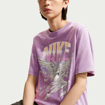 NIKE NSW Retro Flare Short Sleeve T-Shirt ナイキ ウィメンズ NSW レトロ フレア S/S Tシャツ IW1198【レディース 半袖トップス カジュアルウェア コットン素材 ルーズフィット 26FW】