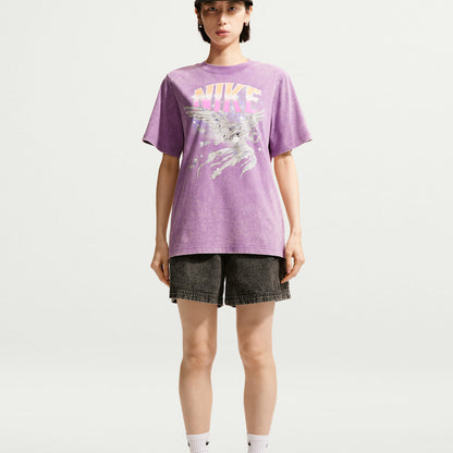 NIKE NSW Retro Flare Short Sleeve T-Shirt ナイキ ウィメンズ NSW レトロ フレア S/S Tシャツ IW1198【レディース 半袖トップス カジュアルウェア コットン素材 ルーズフィット 26FW】