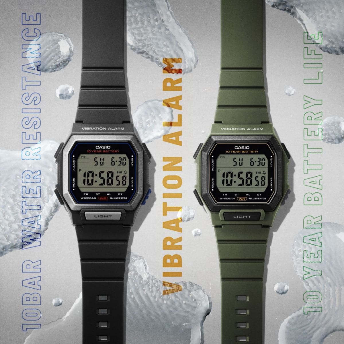 CASIO W-738H-1AJF カシオ W-738H-1AJF W-738H-1AJF【メンズ アクティブシーン 実用性 デジタル時計 26SS】