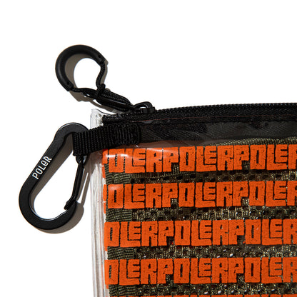 POLER HIGH&DRY PVC MESH POUCH ポーラー ハイ＆ドライ PVC メッシュポーチ 261MCV0103【メンズ PVC素材 メッシュ素材 カラビナ付き 26SS】