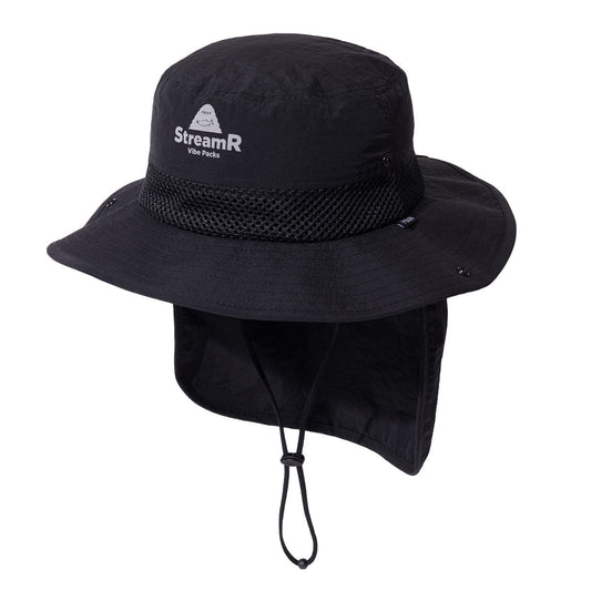 POLER StreamR SUNGUARD BRIM HAT ポーラー ストリームR サンガード ブリムハット 261MCV0139【メンズ ストラップ付き UVカット 26SS】