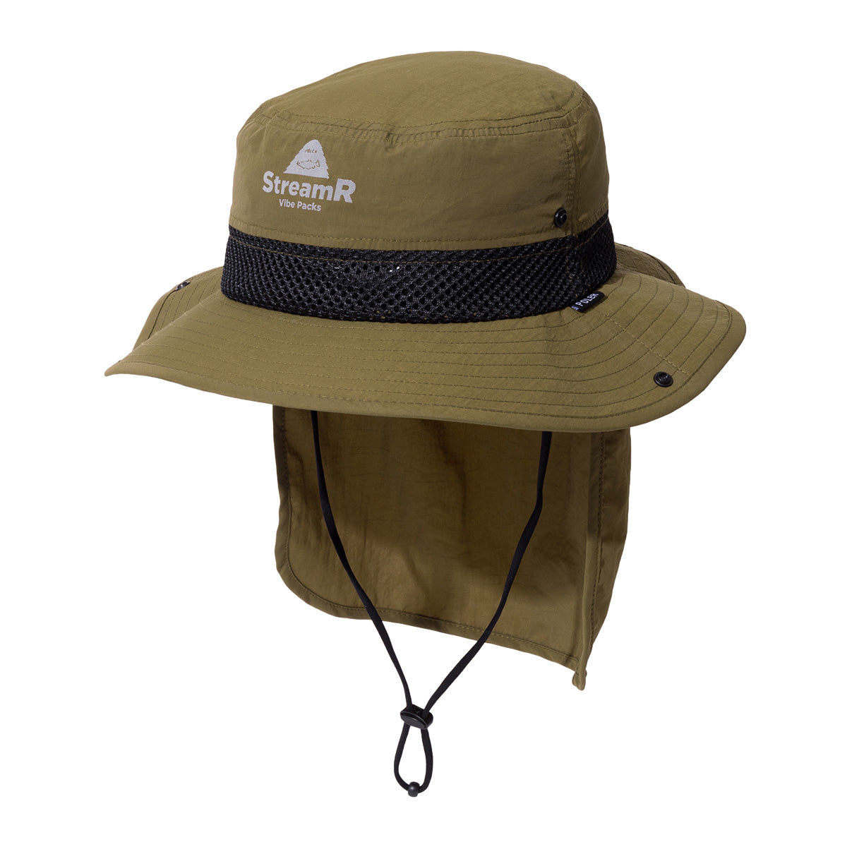 POLER StreamR SUNGUARD BRIM HAT ポーラー ストリームR サンガード ブリムハット 261MCV0139【メンズ ストラップ付き UVカット 26SS】