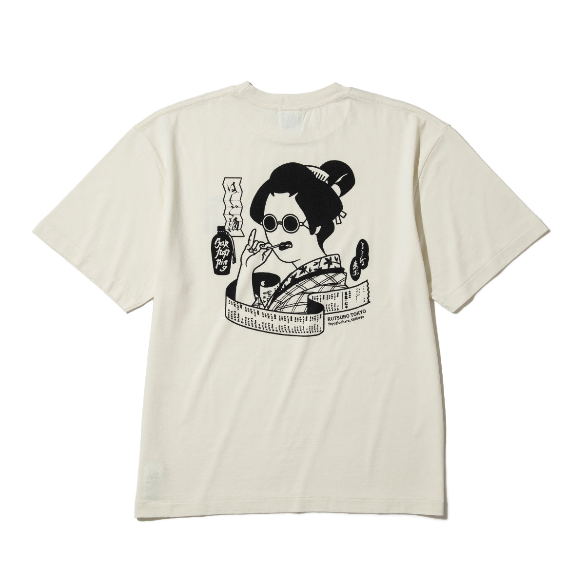 坩堝 BAR HOPPING S/S T-SHIRTS (RUTSUBO×YU SUDA ) RUTSUBO バー ホッピング ショートスリーブ Tシャツ R26SU-SUDA-TS1【メンズ グラフィックTシャツ バッグプリント 26SS】