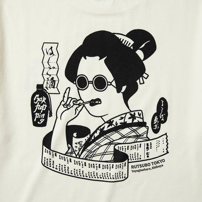 坩堝 BAR HOPPING S/S T-SHIRTS (RUTSUBO×YU SUDA ) RUTSUBO バー ホッピング ショートスリーブ Tシャツ R26SU-SUDA-TS1【メンズ グラフィックTシャツ バッグプリント 26SS】