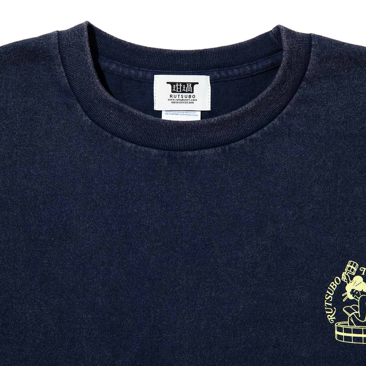 坩堝 NEWYORK LADY S/S T-SHIRTS (RUTSUBO×YU SUDA ) RUTSUBO ニューヨーク レディ ショートスリーブ Tシャツ R26SU-SUDA-TS2【メンズ グラフィックTシャツ バッグプリント 26SS】