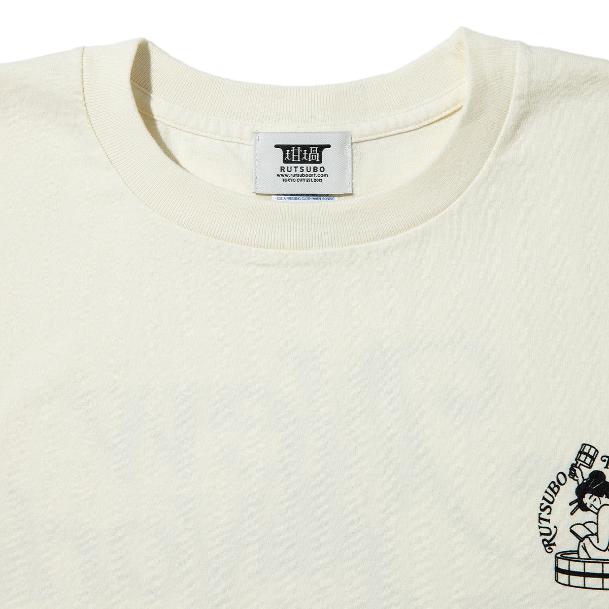 坩堝 NEWYORK LADY S/S T-SHIRTS (RUTSUBO×YU SUDA ) RUTSUBO ニューヨーク レディ ショートスリーブ Tシャツ R26SU-SUDA-TS2【メンズ グラフィックTシャツ バッグプリント 26SS】