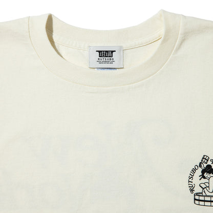 坩堝 NEWYORK LADY S/S T-SHIRTS (RUTSUBO×YU SUDA ) RUTSUBO ニューヨーク レディ ショートスリーブ Tシャツ R26SU-SUDA-TS2【メンズ グラフィックTシャツ バッグプリント 26SS】