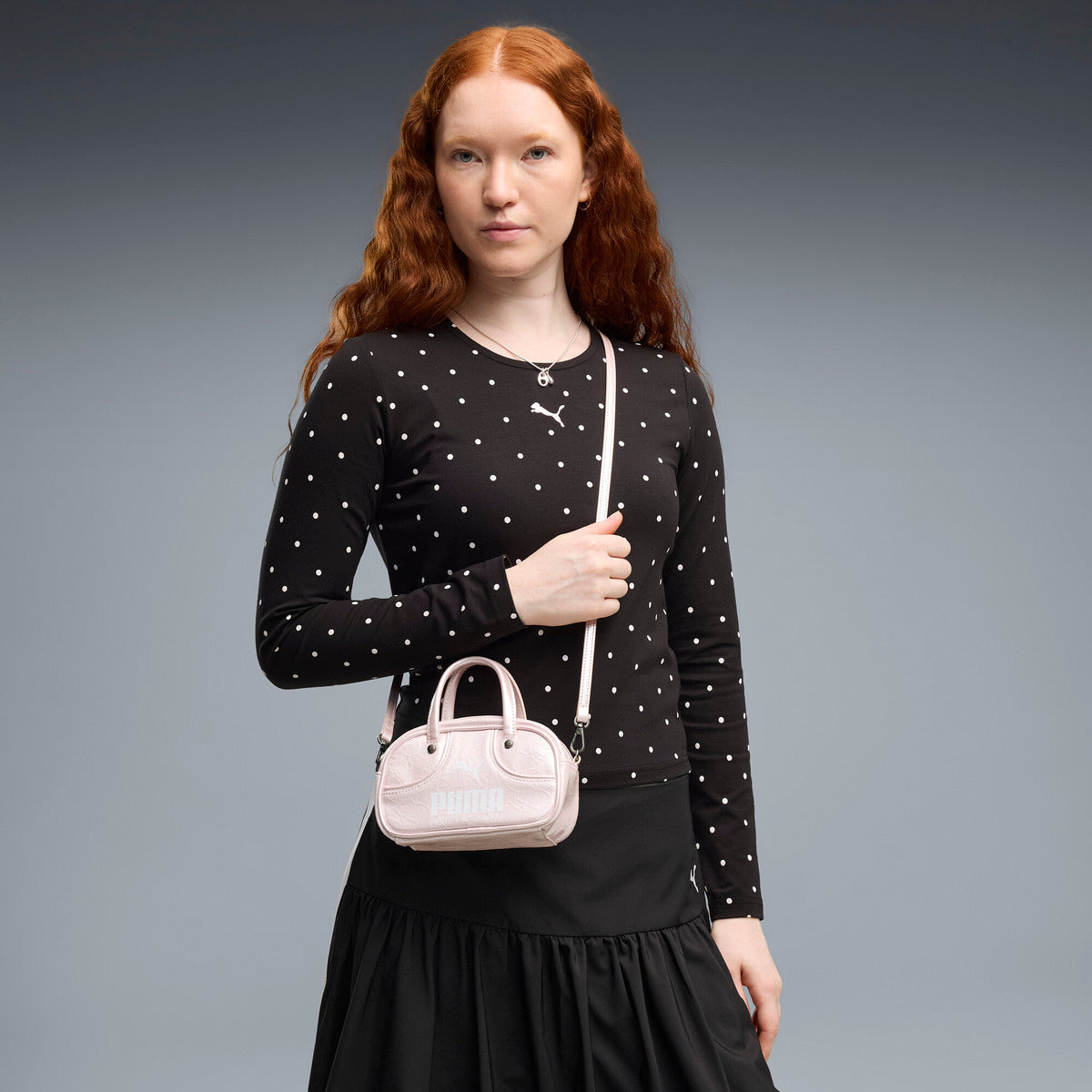 PUMA 1976 LUSTER MICRO GRIP BAG プーマ 1976 ラスター マイクログリップバッグ 92862【レディース ミニハンドバッグ ミニショルダーバッグ 取り外し可能ストラップ コンパクト 26FW】
