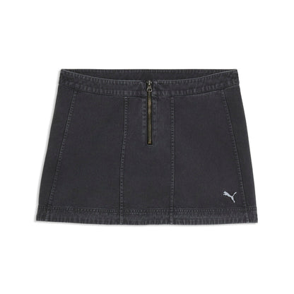 PUMA FUTURE PUMA ARCHIVE プーマ フューチャー プーマ アーカイブ 639097【レディース ミニスカート デニムスカート ミニ丈  26FW】