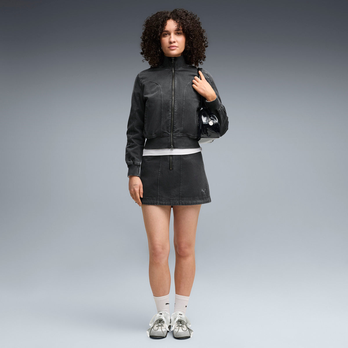 PUMA FUTURE PUMA ARCHIVE プーマ フューチャー プーマ アーカイブ 639097【レディース ミニスカート デニムスカート ミニ丈  26FW】